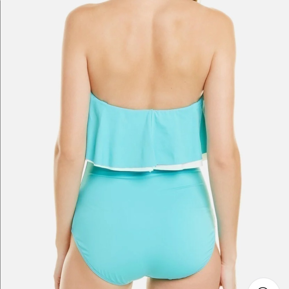 Coco Reef AQUA Contours Ruffled Strapless One-Piece Swimsuit - Picture 3 of 11